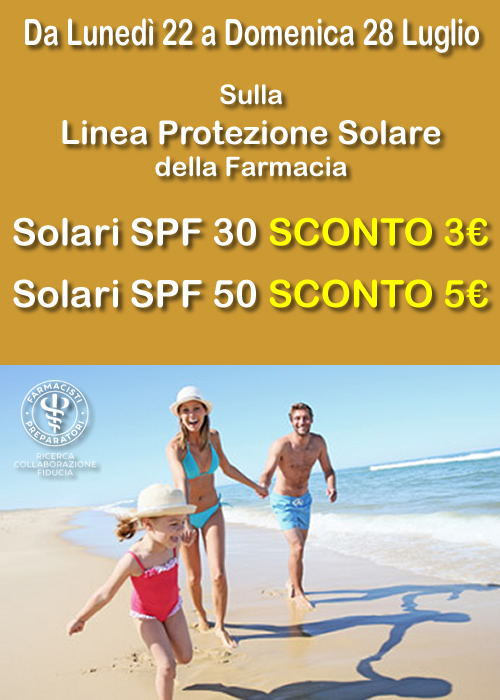 Promo solari farmacia 22 28 luglio 19